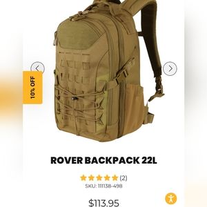 Condor Elite Rover Pack Backpack 22L Brown NWT